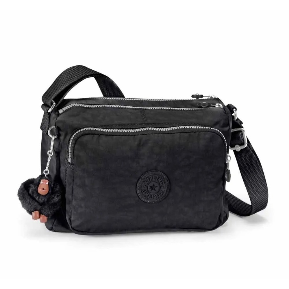 Kipling Black Crossbody Bag with Monkey Charm